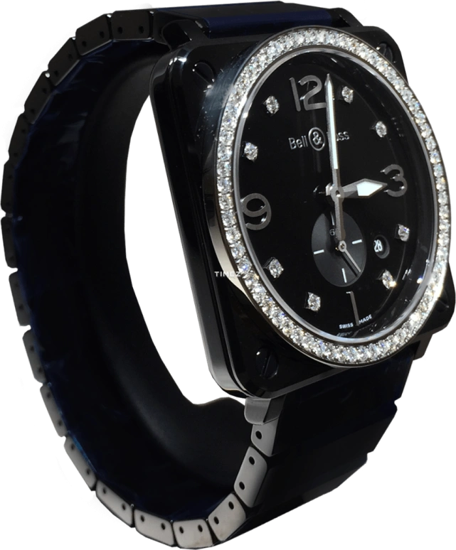 Bell & Ross,Instruments 39mm,39mm,Ceramic,Black,Quartz,Day,Sapphire,BRS,BRS-BL-CES-LGD/SCE