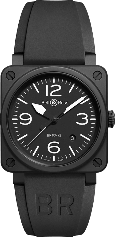 Bell & Ross,Instruments 42mm,42mm,Ceramic,Black,Automatic,Date,Power Reserve Indicator,BR0392,BR0392-BL-CE