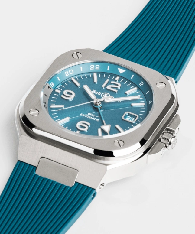 Bell & Ross,Urban 41mm,41mm,Stainless Steel,Sky Blue,Automatic,Day,Dule Time,BR05G,BR05G-PB-ST/SRB