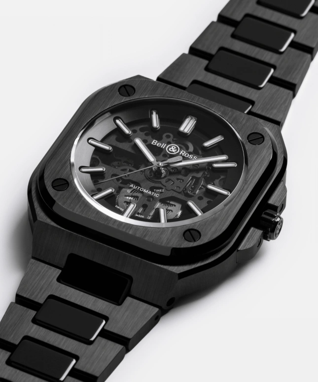 Bell & Ross,Urban 41mm,41mm,Ceramic,Transparent,Automatic,Sapphire,Crystal Glass,Other,BR05A,BR05A-BL-SK-CE/SCE