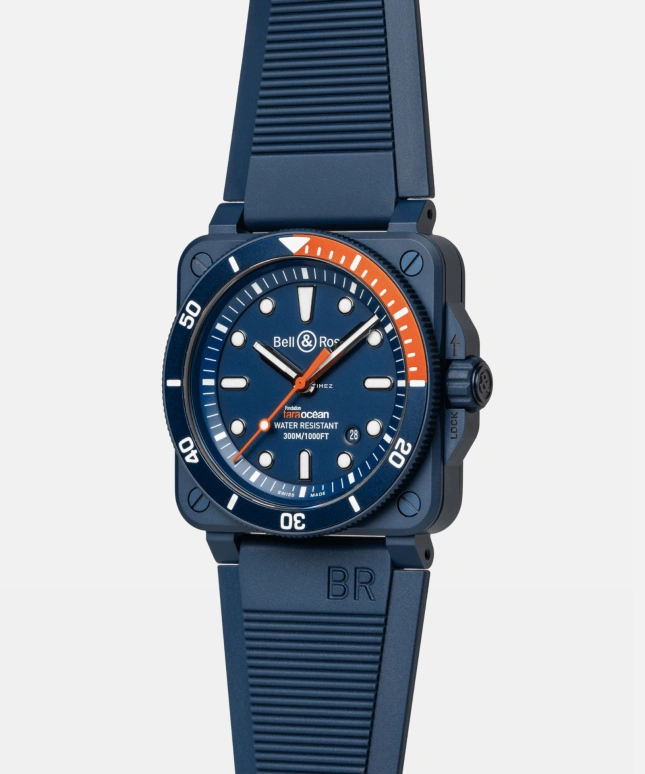 Bell & Ross,Diver 42mm,42mm,Ceramic,Blue,Automatic,Day,Sapphire,Crystal Glass,BR0392,BR0392-D-TR-CE/SRB