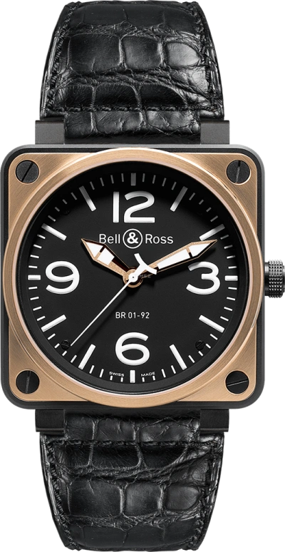 Bell & Ross,Instruments 46mm,46mm,Pink Gold,Stainless Steel,Black,Automatic,Date,Power Reserve Indicator,BR0192,BR0192-BICOLOR