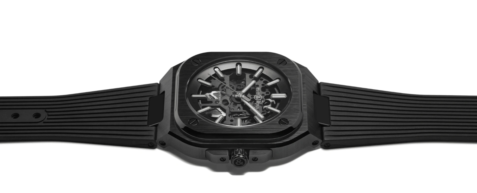 Bell & Ross,Urban 41mm,41mm,Ceramic,Transparent,Automatic,Sapphire,Crystal Glass,Other,BR05A,BR05A-BL-SK-CE/SRB