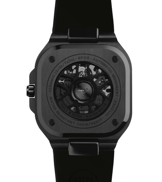 Bell & Ross,Urban 41mm,41mm,Ceramic,Transparent,Automatic,Sapphire,Crystal Glass,Other,BR05A,BR05A-BL-SK-CE/SRB