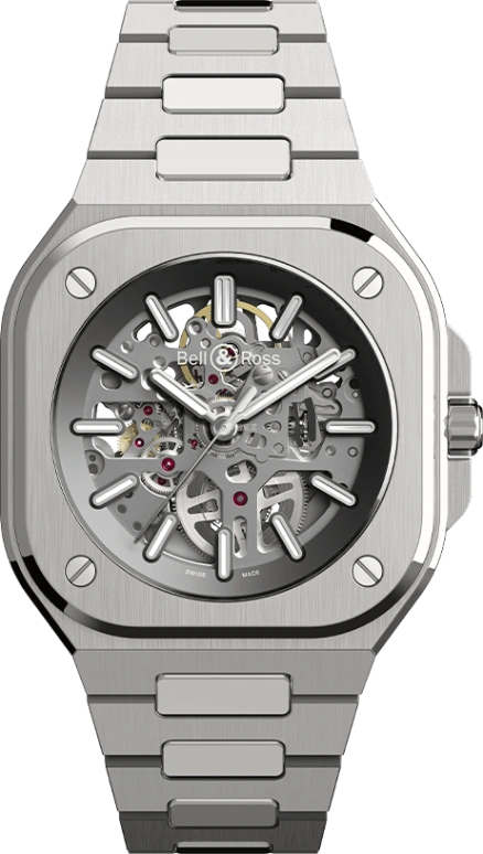 Bell & Ross,Instruments 40mm,40mm,Stainless Steel,Skeleton,Automatic,Date,BR05A,BR05A-GR-SK-ST/SST