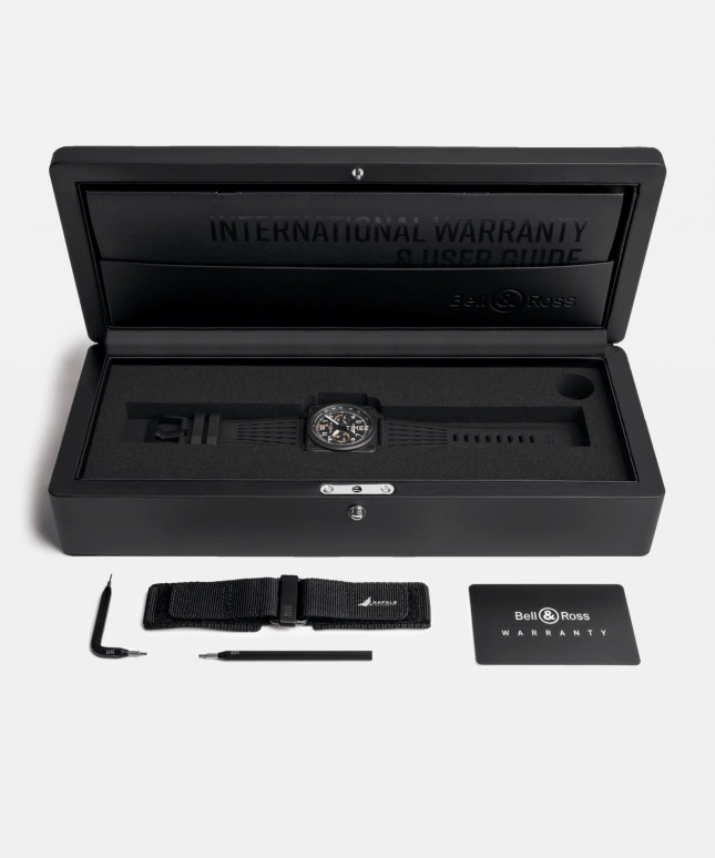 柏莱士,BR-03 计时 42毫米,42毫米,陶瓷,黑色,自动上弦,计时,日历,BR0394,BR0394-RSD-CE/SRB