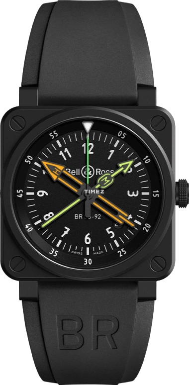 Bell & Ross,Flight Instruments 42mm,42mm,Ceramic,Black,Automatic,Day,Sapphire,Crystal Glass,BR0392,BR0392-RCO-CE/SRB