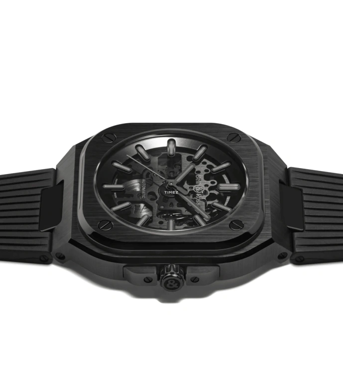 柏莱士,BR-05 Auto 41毫米,41毫米,陶瓷,黑色,自动上弦,54小时,自制机芯,BR05A,BR05A-PH-SK-CE/SRB