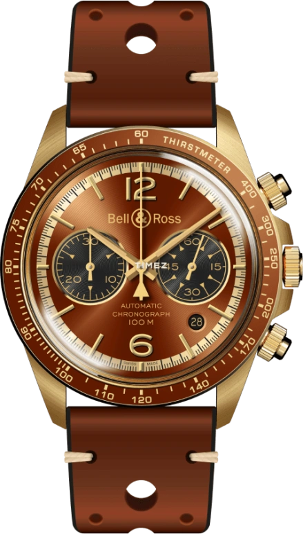 Bell & Ross,Vintage 41mm,41mm,Bronze,Brown,Automatic,Chronograph,Day,BRV294,BRV294-EM-BR/SCA