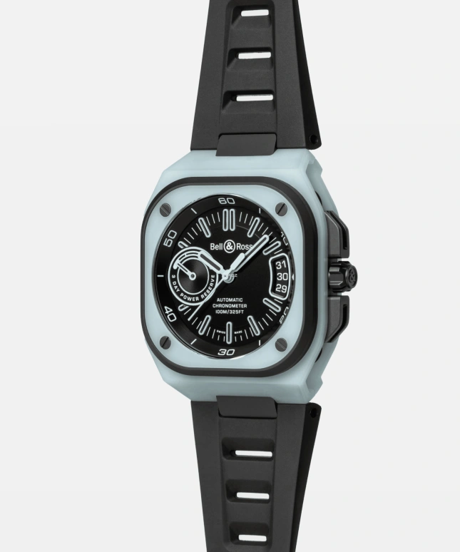 Bell & Ross,Urban 41mm,41mm,Titanium,Black,Automatic,Day,Power Reserve Indicator,BRX5R,BRX5R-BLUM-TC/SRB