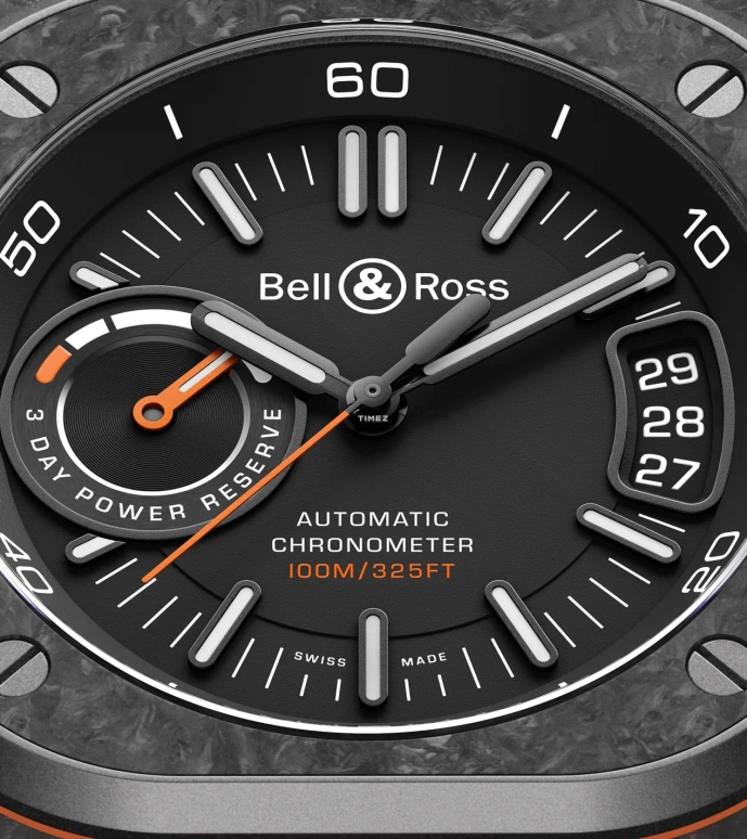 Bell & Ross,Urban 41mm,41mm,Titanium,Black,Automatic,Day,Power Reserve Indicator,BRX5R,BRX5R-BO-TC/SRB