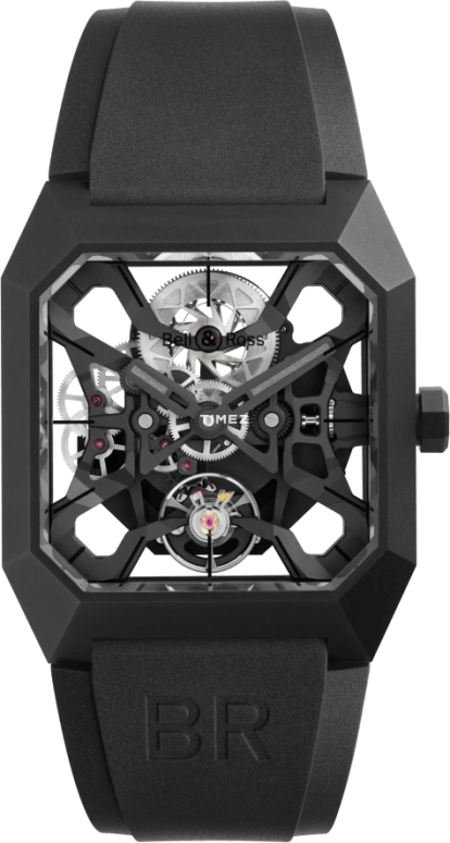 Bell & Ross,Instruments 42mm,42mm,Ceramic,Black,Skeleton,Automatic,Skeleton,Sapphire,Crystal Glass,BR03,BR03-CYBER-CE