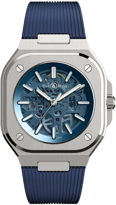 Bell & Ross,Instruments 40mm,40mm,Stainless Steel,Skeleton,Automatic,Date,BR05A,BR05A-BLU-SKST/SRB