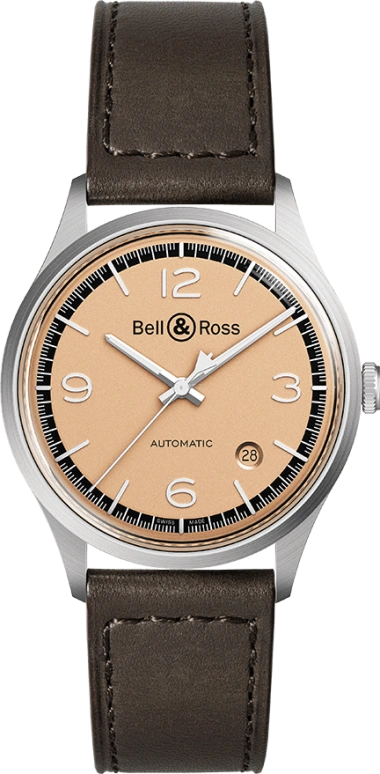 Bell & Ross,Vintage 38.50mm,38.50mm,Stainless Steel,Bronze,Automatic,Date,Hollow Out,BRV192,BRV192-BT-ST/SCA