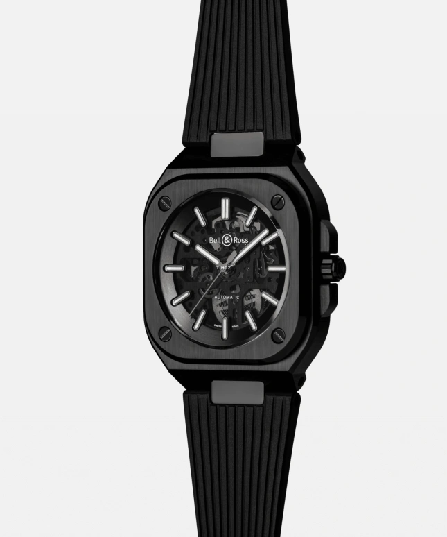 Bell & Ross,Urban 41mm,41mm,Ceramic,Transparent,Automatic,Sapphire,Crystal Glass,Other,BR05A,BR05A-BL-SK-CE/SRB