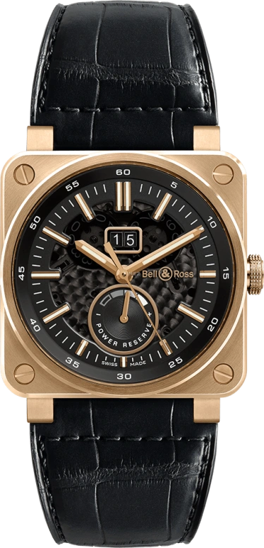 Bell & Ross,Instruments 42mm,42mm,Pink Gold,Skeleton,Automatic,Power Reserve Indicator,Big Date,BR0390,BR0390-PINKGOLD