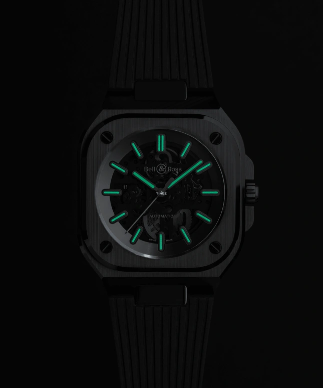 柏莱士,BR-05 Auto 41毫米,41毫米,陶瓷,黑色,自动上弦,54小时,自制机芯,BR05A,BR05A-PH-SK-CE/SRB