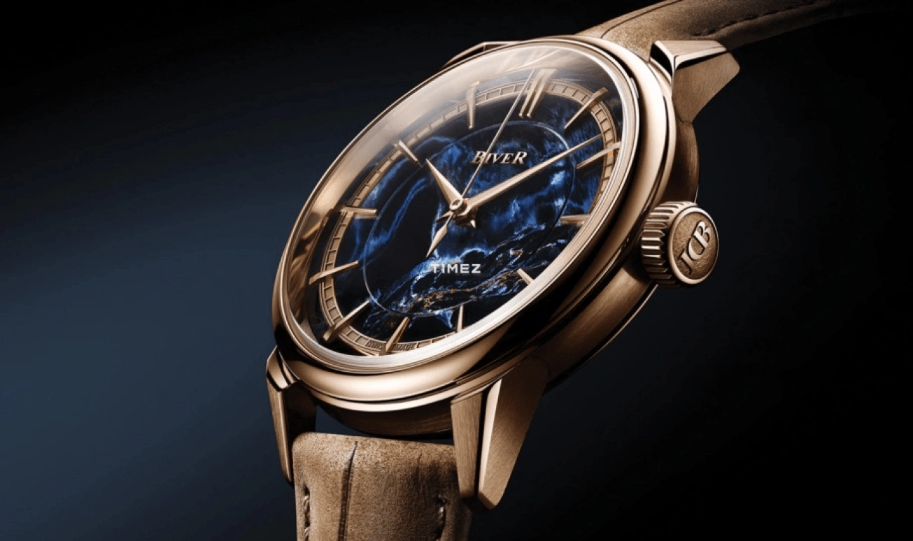 Biver,Landmark timepieces 39mm,39mm,Rose Gold,Blue,Automatic,65hours,In-house Caliber,Automatique Atelier Series Pietersite