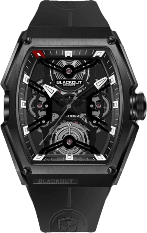 Blackout Concept,P-Series 44x53毫米,44x53毫米,不锈钢,黑色,框架,自动上弦,42小时,蓝宝石,P,P-One Mike James