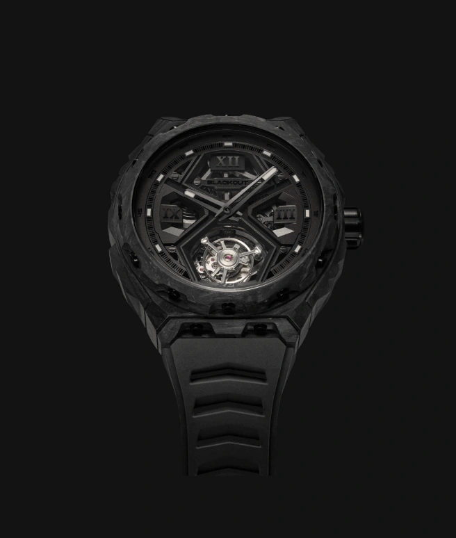 Blackout Concept,XPE 42.50毫米,42.50毫米,锻造碳纤维,黑色,自动上弦,陀飞轮,蓝宝石,水晶玻璃,XPE Tourbillon Ultrablack
