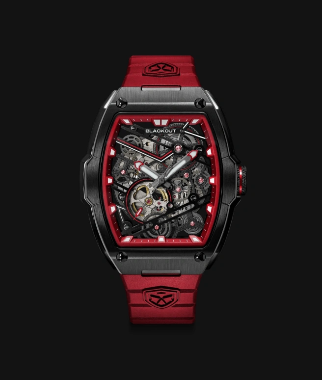Blackout Concept,FL-One 44.60x52毫米,44.60x52毫米,精钢,红色,自动上弦,42小时,蓝宝石,水晶玻璃,FL,FL-One R