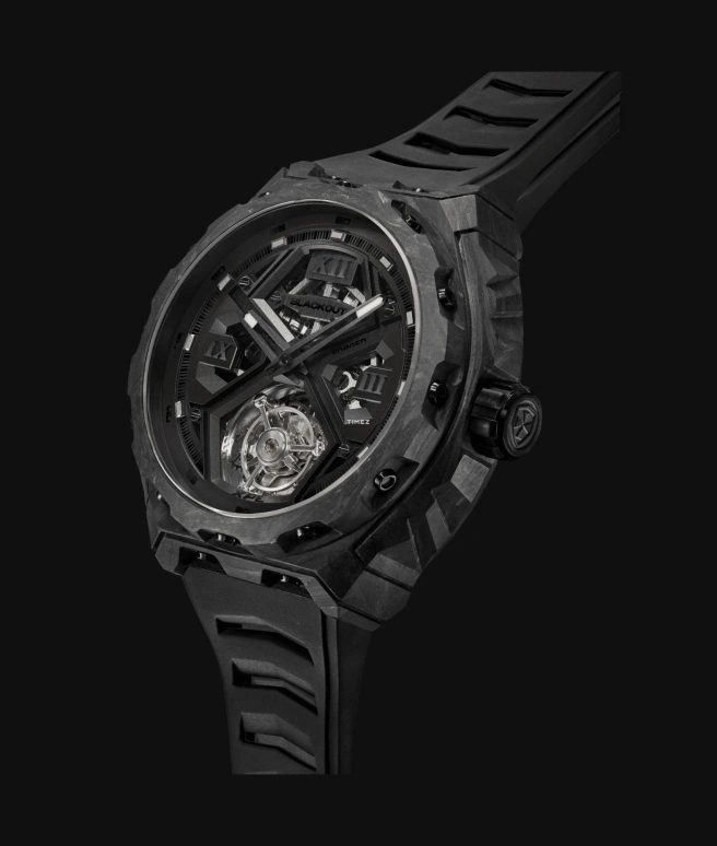 Blackout Concept,XPE 42.50毫米,42.50毫米,锻造碳纤维,黑色,自动上弦,陀飞轮,蓝宝石,水晶玻璃,XPE Tourbillon Ultrablack