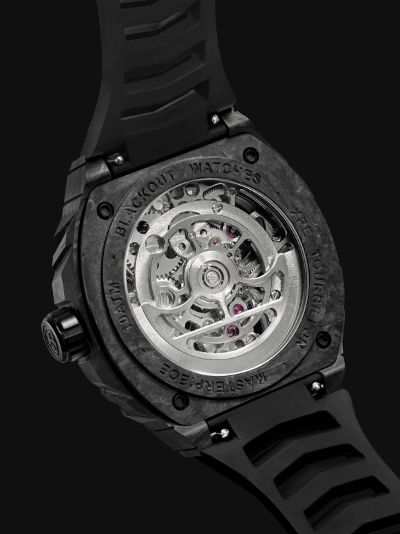 Blackout Concept,XPE 42.50毫米,42.50毫米,锻造碳纤维,黑色,自动上弦,陀飞轮,蓝宝石,水晶玻璃,XPE Tourbillon Black