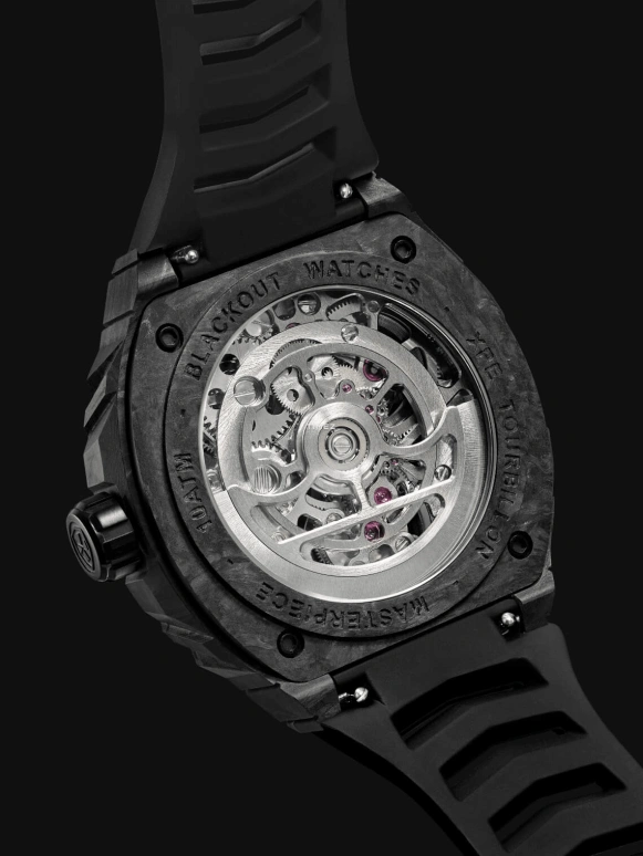 Blackout Concept,XPE 42.50毫米,42.50毫米,锻造碳纤维,黑色,自动上弦,陀飞轮,蓝宝石,水晶玻璃,XPE Tourbillon Black Red