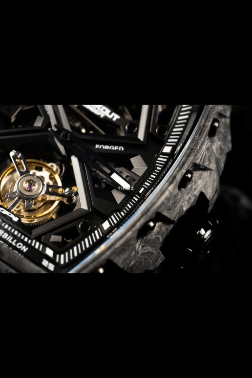 Blackout Concept,XP1 44x52mm,44x52mm,Forged Carbon,Black,Skeleton,Handwound,Tourbillon,Skeleton,Tourbillon LT Black