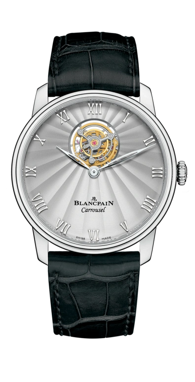 Blancpain,Villeret 40mm,40mm,Platinum,Silver,Automatic,Carrousel,120hours,66228,66228-3442-55B