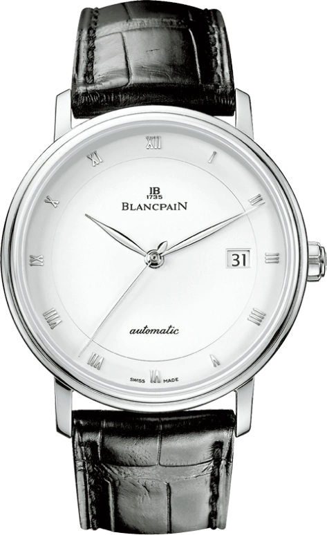 Blancpain,Villeret 38mm,38mm,White Gold,White,Automatic,Day,100hours,6223,6223-1127-55