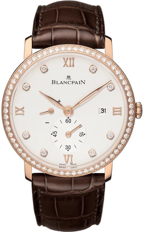 Blancpain,Villeret 40mm,40mm,Red Gold,White,Handwound,Date,Power Reserve Indicator,6606,6606-2987-55B