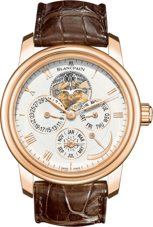 Blancpain,Le Brassus 42mm,42mm,Red Gold,White,Automatic,Perpetual Calendar,Leap Year,Month,Date,192hours,In-house Caliber,4225,4225-3642-55B