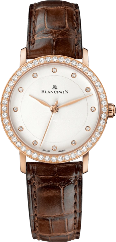 Blancpain,Villeret 29mm,29mm,Red Gold,White,Automatic,40hours,In-house Caliber,6102,6102-2987-55A