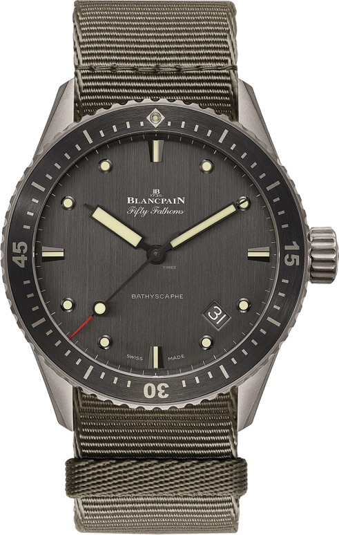 Blancpain,Fifty Fathoms 43mm,43mm,Titanium Gold,Automatic,120hours,In-house Caliber,5000,5000-1210-NAGA