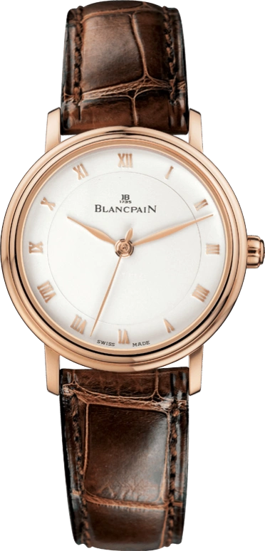 Blancpain,Villeret 29mm,29mm,Red Gold,White,Automatic,40hours,In-house Caliber,6102,6102-3642-55A