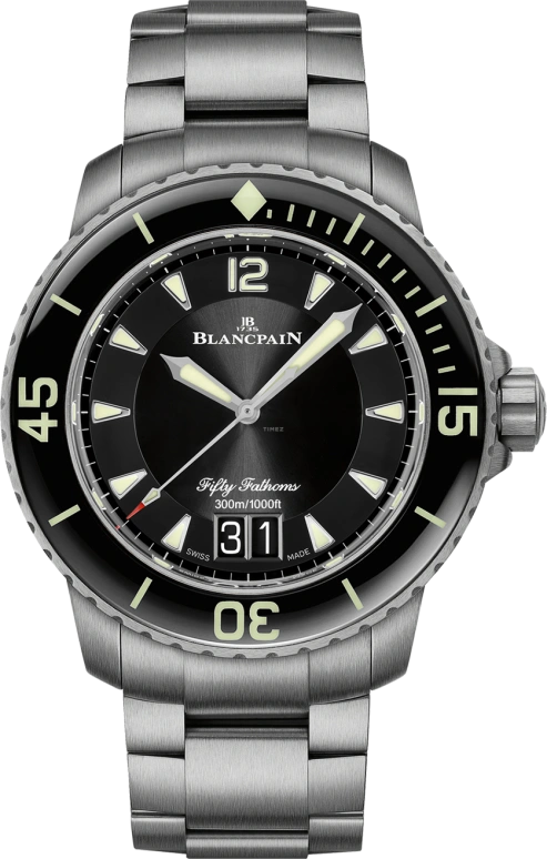 Blancpain,Fifty Fathoms 45mm,45mm,Titanium Gold,Black,Automatic,120hours,In-house Caliber,5050,5050-12B30-98B