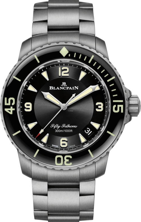 Blancpain,Fifty Fathoms 45mm,45mm,Titanium Gold,Black,Automatic,120hours,In-house Caliber,5015,5015-12B30-98B