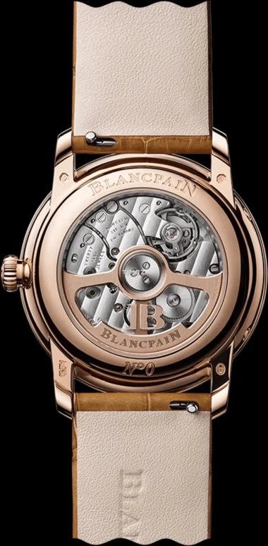 宝珀,经典 33.20毫米,33.20毫米,红金,白色,自动上弦,月相,日历,6126N 3687 55B