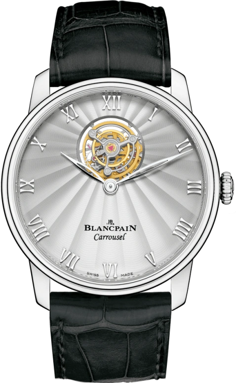 Blancpain,Villeret 40mm,40mm,Platinum,Silver,Automatic,Carrousel,120hours,66228,66228-3442-55B