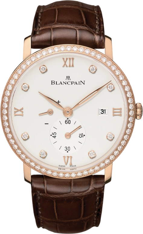 Blancpain,Villeret 40mm,40mm,Red Gold,White,Handwound,Date,Power Reserve Indicator,6606,6606-2987-55B