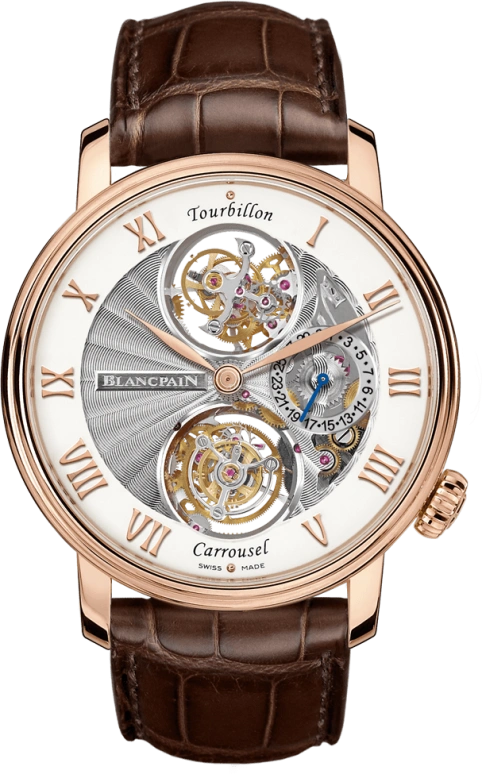 Blancpain,Le Brassus 44.60mm,44.60mm,Red Gold,White,Automatic,Date,Power Reserve Indicator,Tourbillon Escapement,Carrousel,168hours,In-house Caliber,2322,2322-3631-55B