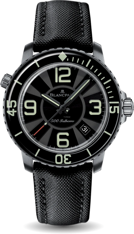 Blancpain,Fifty Fathoms 48mm,48mm,Titanium,Black,Automatic,Day,Anti-magnetic,50015,50015-12B30-52B