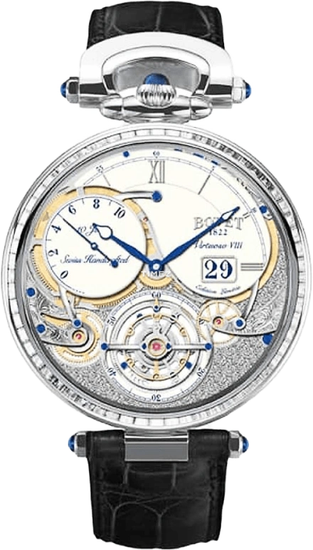 播威,Fleurier 44毫米,44毫米,白金,框架,手动上弦,动力储存指示,陀飞轮,大日历,T10GD006,T10GD006-SB1