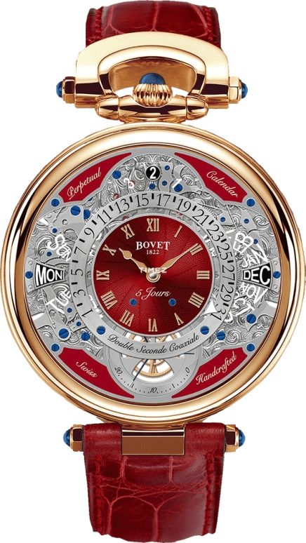 播威,Fleurier 43.30毫米,43.30毫米,玫瑰金,框架,手动上弦,年历,月历,星期历,日历,蓝宝石,水晶玻璃,圆形,ACQPR015