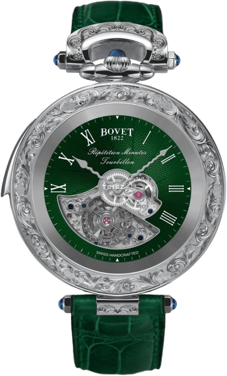 播威,Fleurier 46毫米,46毫米,白金,绿色,手动上弦,陀飞轮,三问报时,AIRM030,AIRM030-G123467