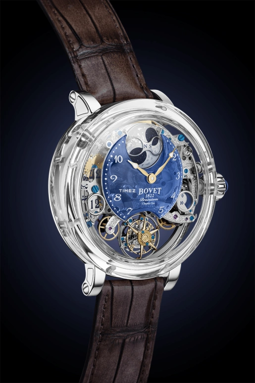 Bovet,Dimier 48mm,48mm,White Gold,Skeleton,Handwound,Moonphase,Day,Power Reserve Indicator,Tourbillon,Sapphire,Crystal Glass,Round,R260002