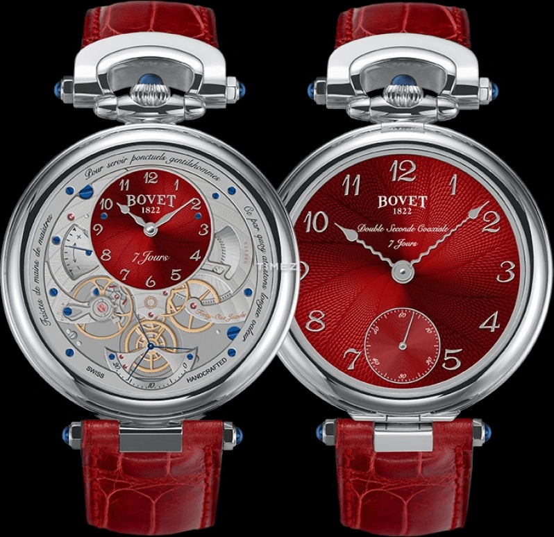 Bovet,Fleurier 43mm,43mm,White Gold,Red,Skeleton,Handwound,Power Reserve Indicator,Sapphire,Crystal Glass,AI43028