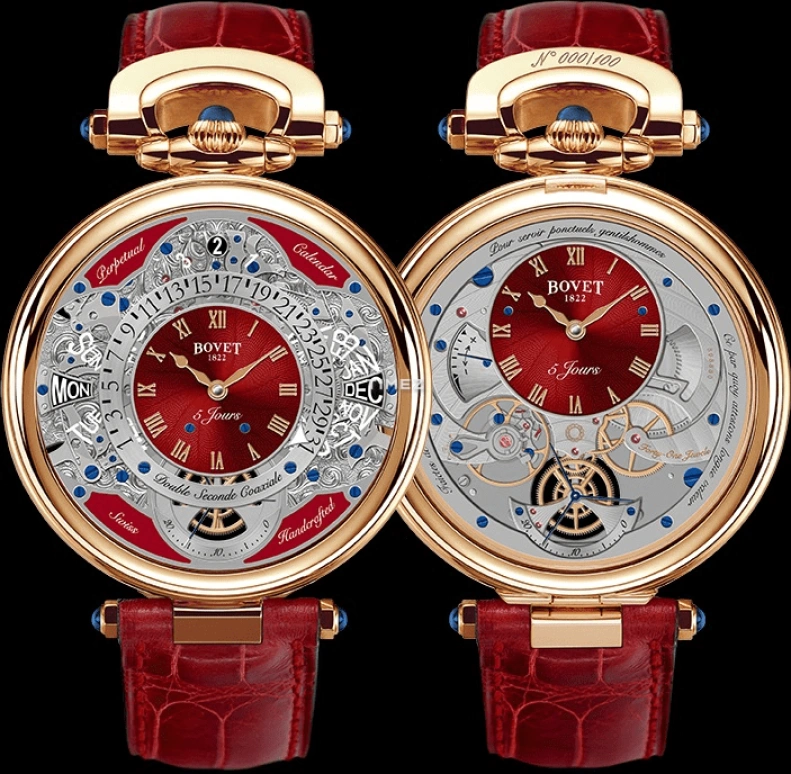 播威,Fleurier 43.30毫米,43.30毫米,玫瑰金,框架,手动上弦,年历,月历,星期历,日历,蓝宝石,水晶玻璃,圆形,ACQPR015