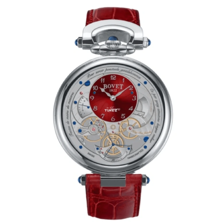 Bovet,Fleurier 43mm,43mm,White Gold,Red,Skeleton,Handwound,Power Reserve Indicator,Sapphire,Crystal Glass,AI43028